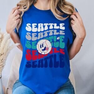 Retro Seattle Baseball Seattle Shirt, Seattle Gift, Baseball Lover Royal Blue